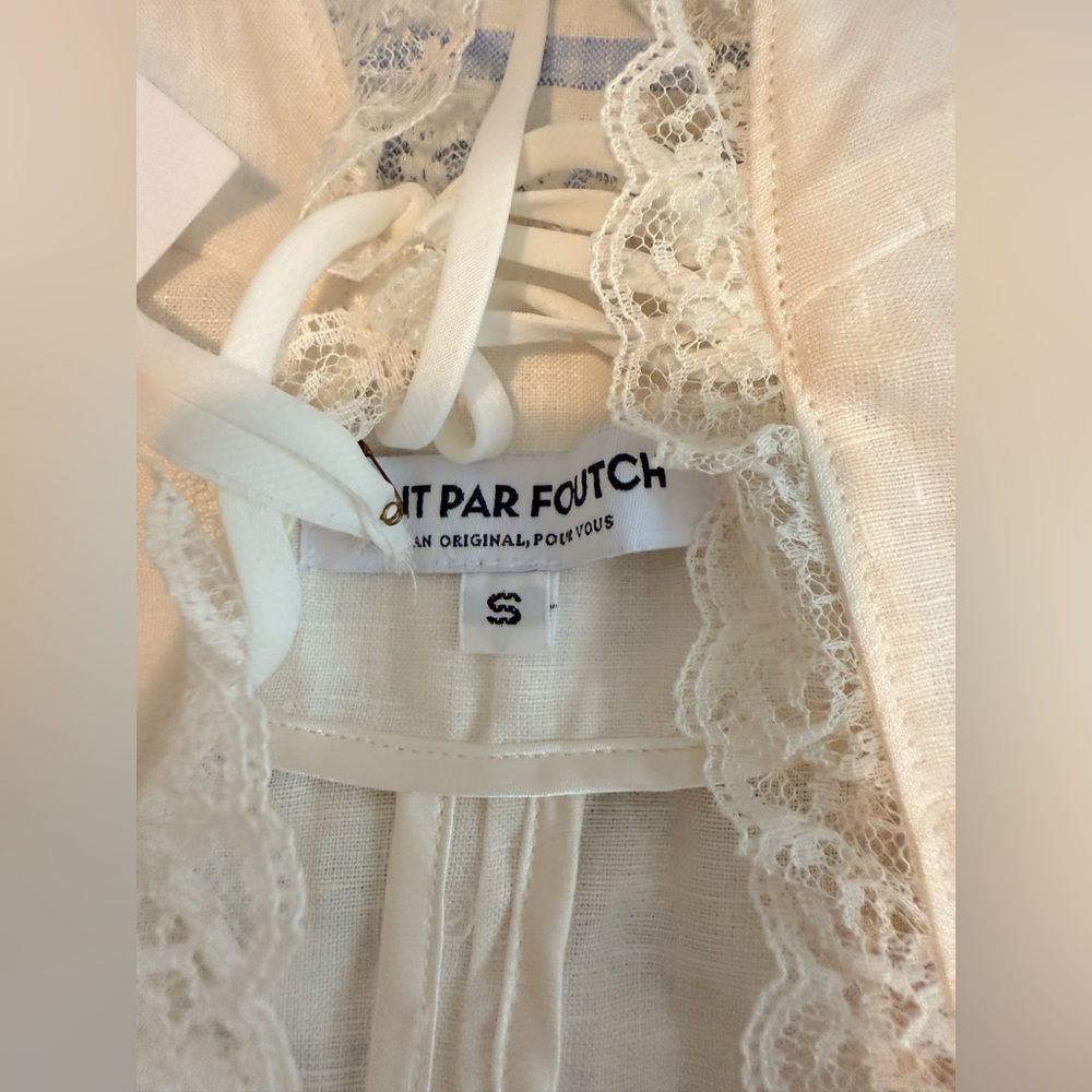 NWT Fait Par Foutch Renee top, Ivory, S - Picture 4 of 4